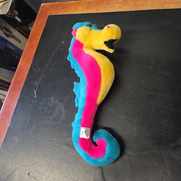 Vintage 1980’s Sea Horse 16” Plush Great American Toy Co. Multi Color Sea Horse! - Picture 7 of 7